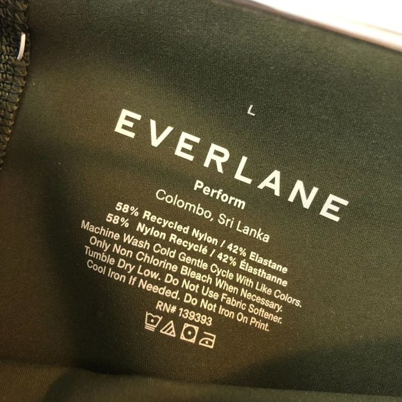 Everlane The Perform Sculpt Legging Ankle Crop Dark Forest Olive Green Size L - Picture 5 of 5
